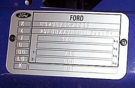 Ford vin numero